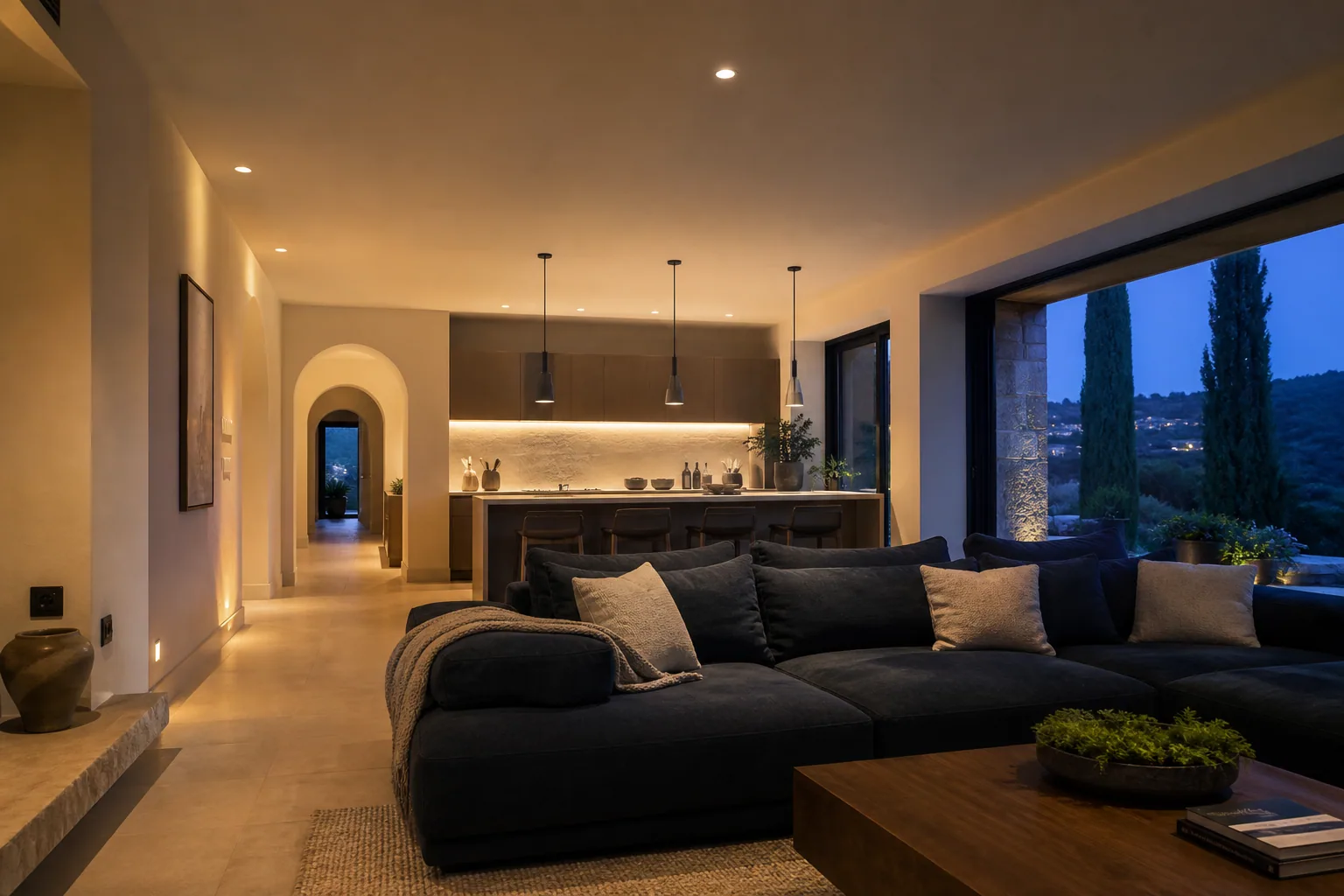 Example completed residential lighting system
